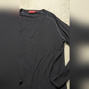 Hugo Boss Black Long Sleeve Tee with Shoulder Detail, Small
